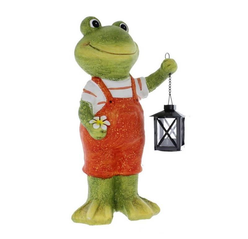 MICA Dekofigur Frosch stehend mit Laterne - ca. 23 x 16 x 41,5 cm von MICA