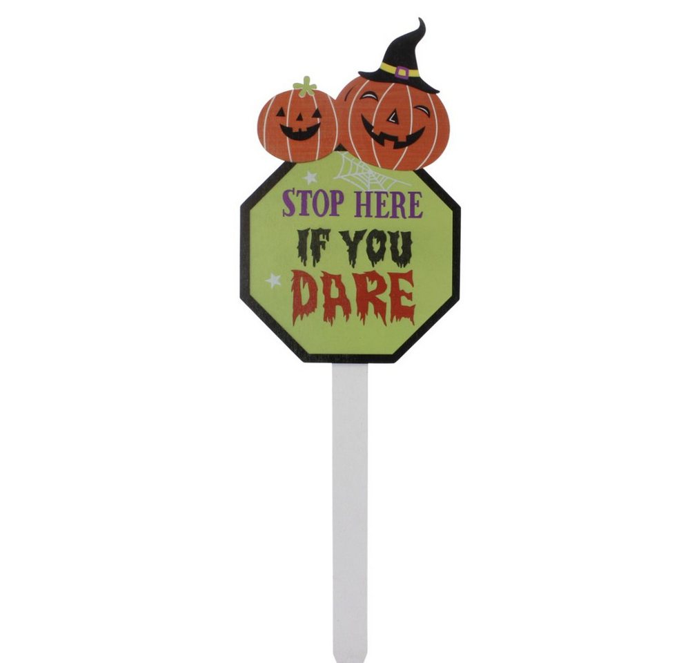 MICA Dekofigur Halloween Stopschild - Holz - ca. 59x19x0,8 cm von MICA