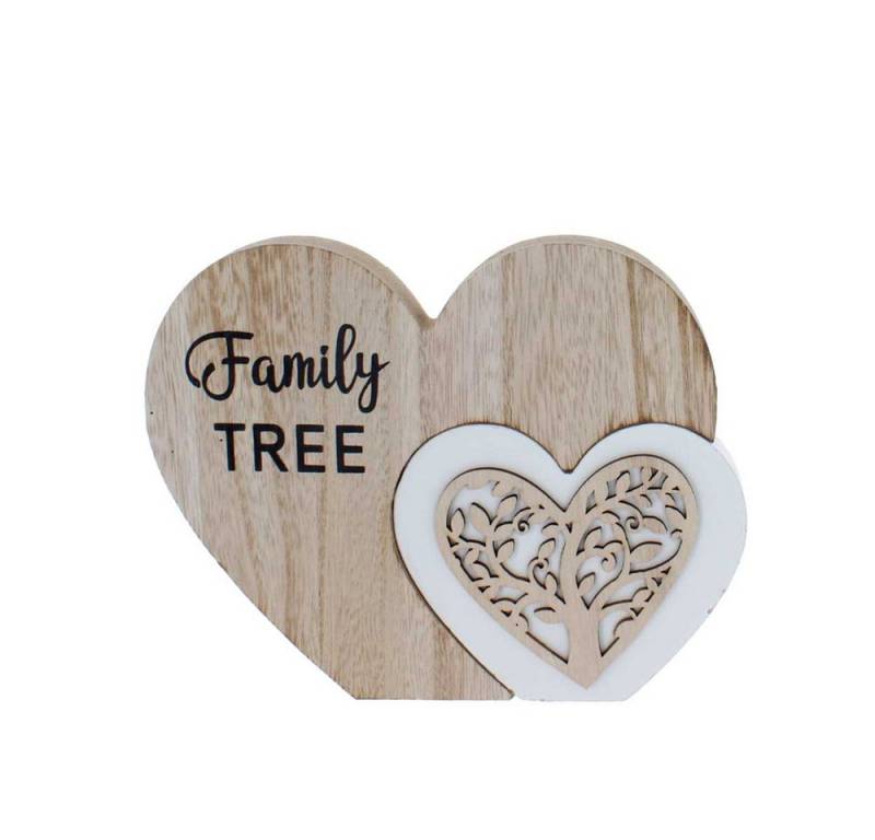 MICA Dekofigur Standdeko - Family Tree - Holz - ca. 20 x 2,4 x 16 cm von MICA