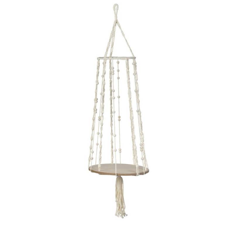 MICA Dekohänger Deko-Hängeregal - Boho -aus Textil und Holz - ca. 28 x 100 cm von MICA