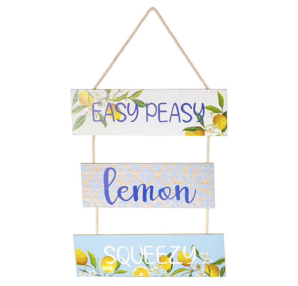 MICA Dekohänger Dekoanhänger Schild - Holz - ca. 30 x 0,6 x 51 cm von MICA