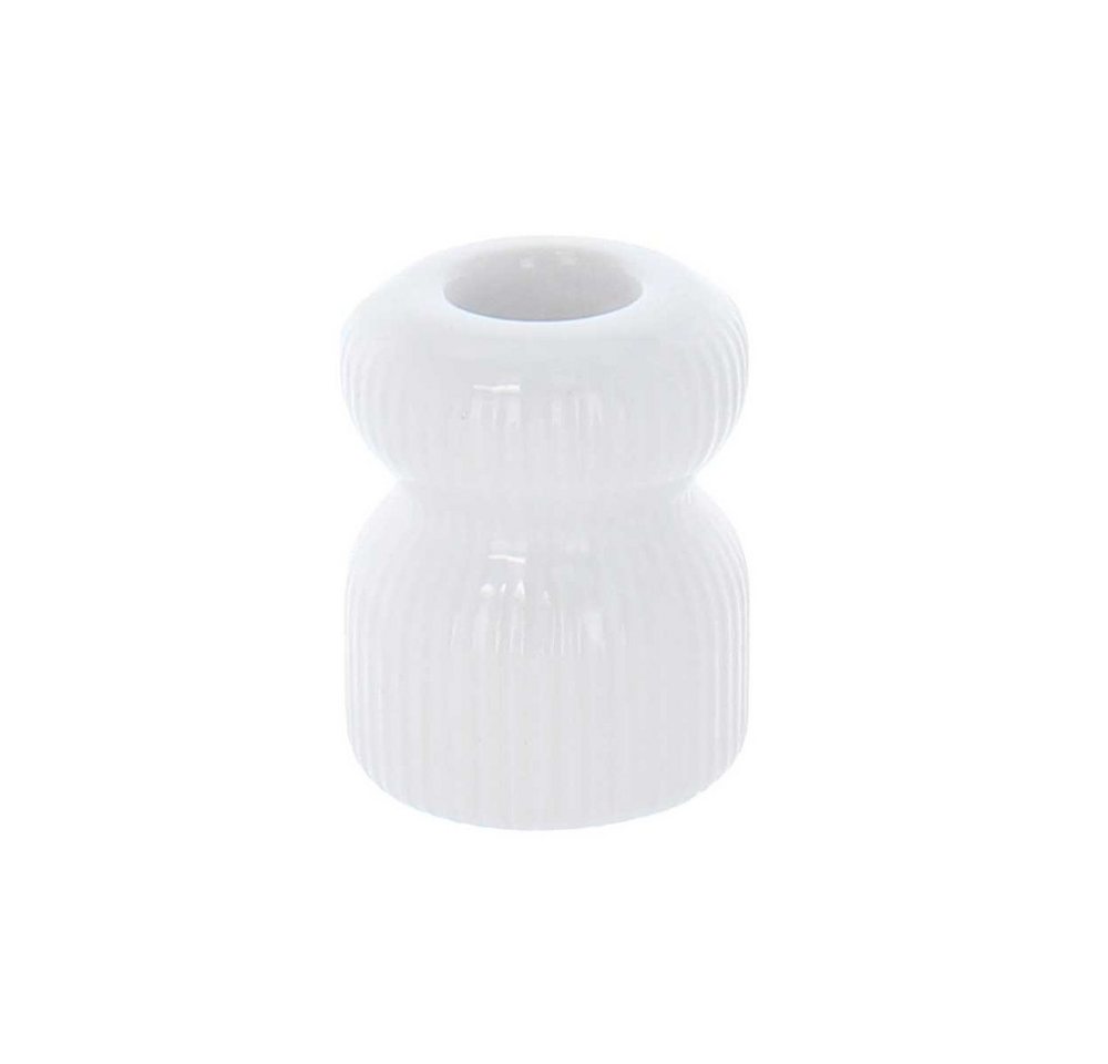 MICA Dekolicht Kerzenhalter bauchig - weiß - ca. 5 x 6,5 cm MICA Dekolicht Kerzenhalter bauchig - weiß - ca. 5 x 6,5 cm von MICA