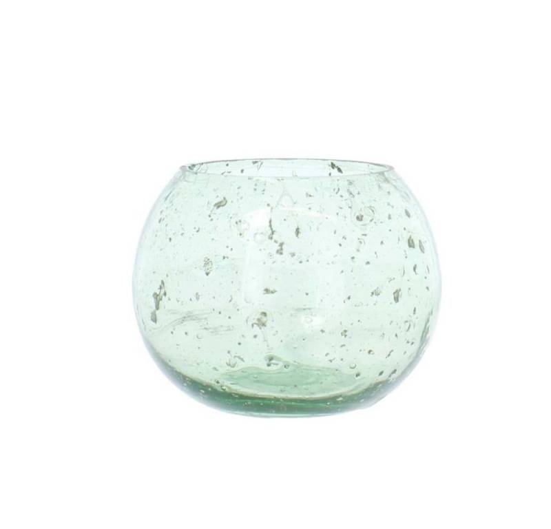 MICA Dekolicht Windlicht bauchig grün - ca. 9 x 8 cm von MICA