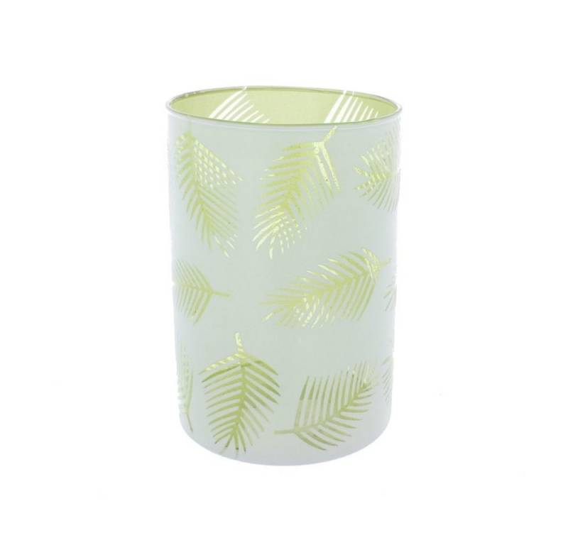 MICA Dekolicht Windlicht mit Blättermotiv - gerade - ca. 10 x 15 cm - grün MICA Dekolicht Windlicht mit Blättermotiv - gerade - ca. 10 x 15 cm - grün von MICA
