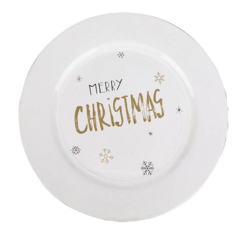 MICA Dekotablett Dekoteller - Merry Christmas - ca. 33 x 2 cm von MICA