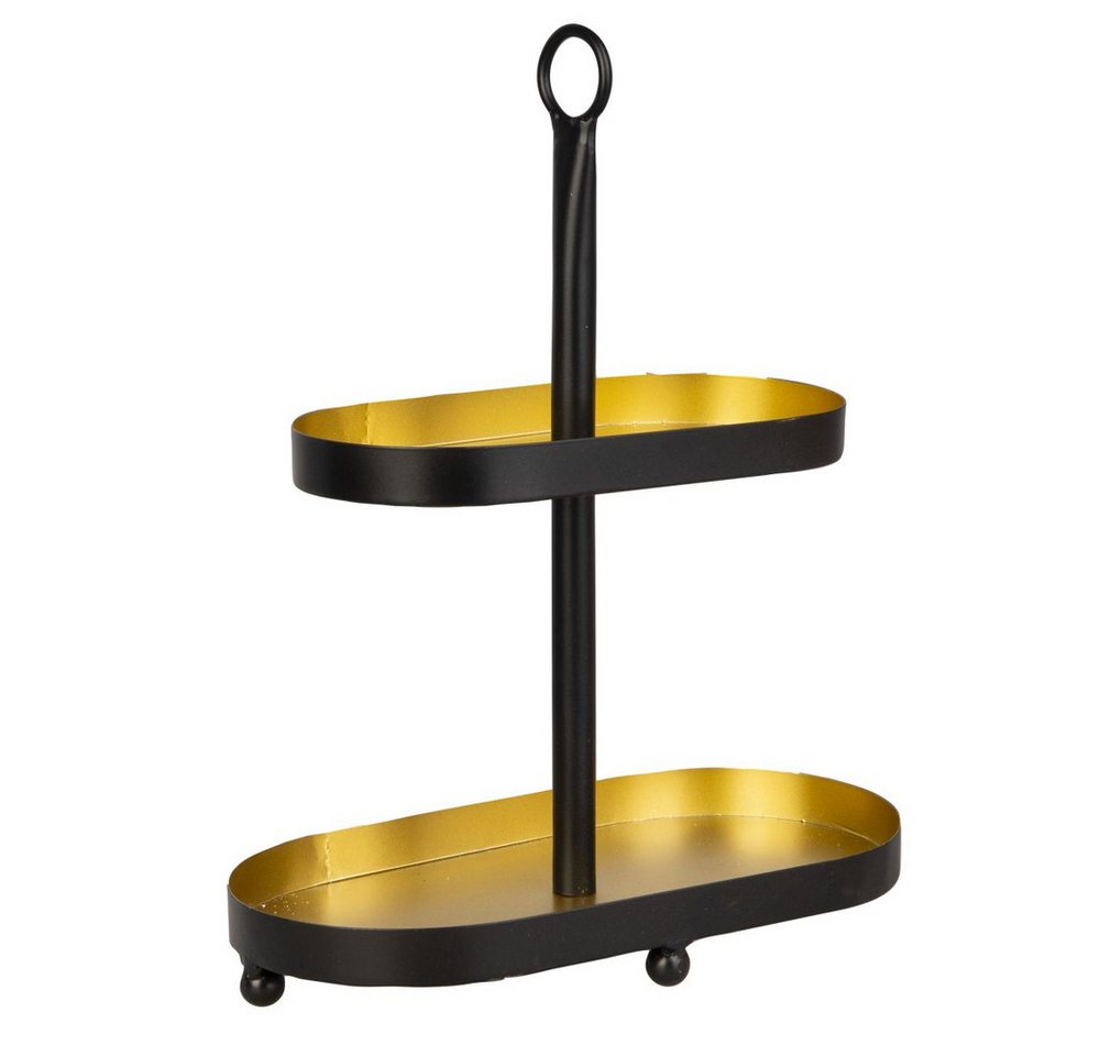 MICA Dekoteller Deko-Etagere - 2 Etagen - gold/schwarz - ca. 27 x 14 x 34 cm MICA Dekoteller Deko-Etagere - 2 Etagen - gold/schwarz - ca. 27 x 14 x 34 cm von MICA