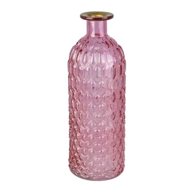 MICA Dekovase Vase Flasche mit Rautenmuster - Glas - ca. 8x26 cm MICA Dekovase Vase Flasche mit Rautenmuster - Glas - ca. 8x26 cm von MICA