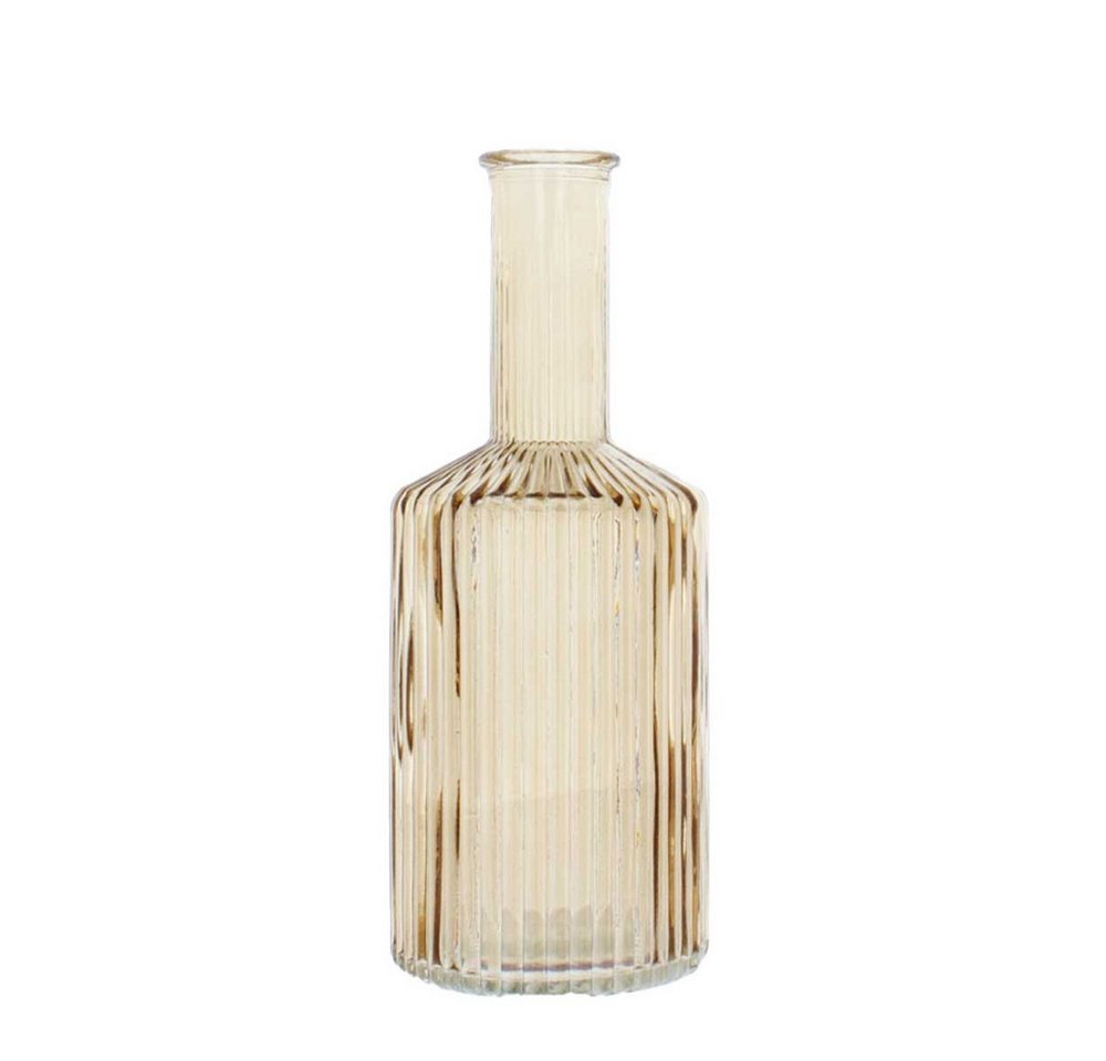MICA Dekovase Vase Flasche mit Rillen - braun - ca. 8 x 20 cm MICA Dekovase Vase Flasche mit Rillen - braun - ca. 8 x 20 cm von MICA