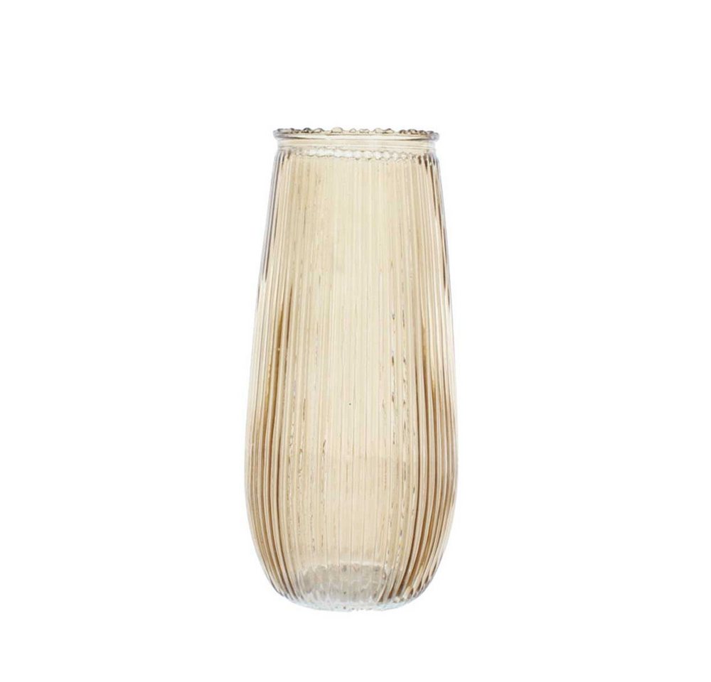 MICA Dekovase Vase konsich mit Rillen - braun - ca. 7,5 x 17 cm MICA Dekovase Vase konsich mit Rillen - braun - ca. 7,5 x 17 cm von MICA