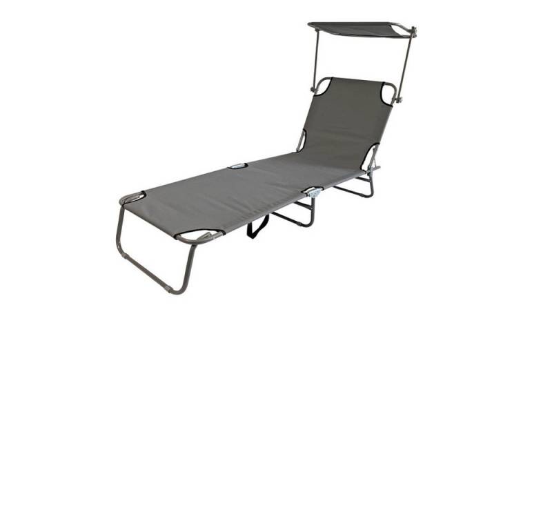 MICA Gartenlounge-Bank Sonnenliege - anthrazit - aus Textil und Metall - ca. 186 x 54 x 24 cm von MICA