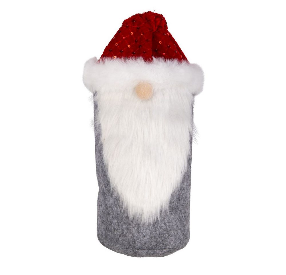 MICA Geschenkbox Geschenksäckchen für Weinflasche - Wichtel - rot/weiß/grau - ca. 10 x MICA Geschenkbox Geschenksäckchen für Weinflasche - Wichtel - rot/weiß/grau - ca. 10 x von MICA