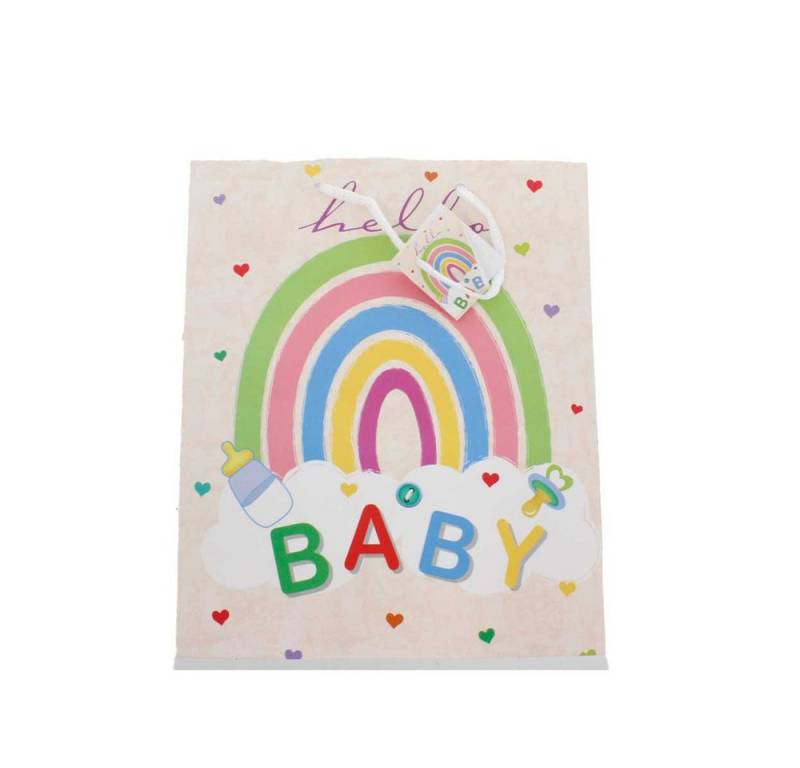 MICA Geschenkbox Geschenktasche - Hello Baby - Maße ca. 26 x 12,7 x 32,4 cm von MICA