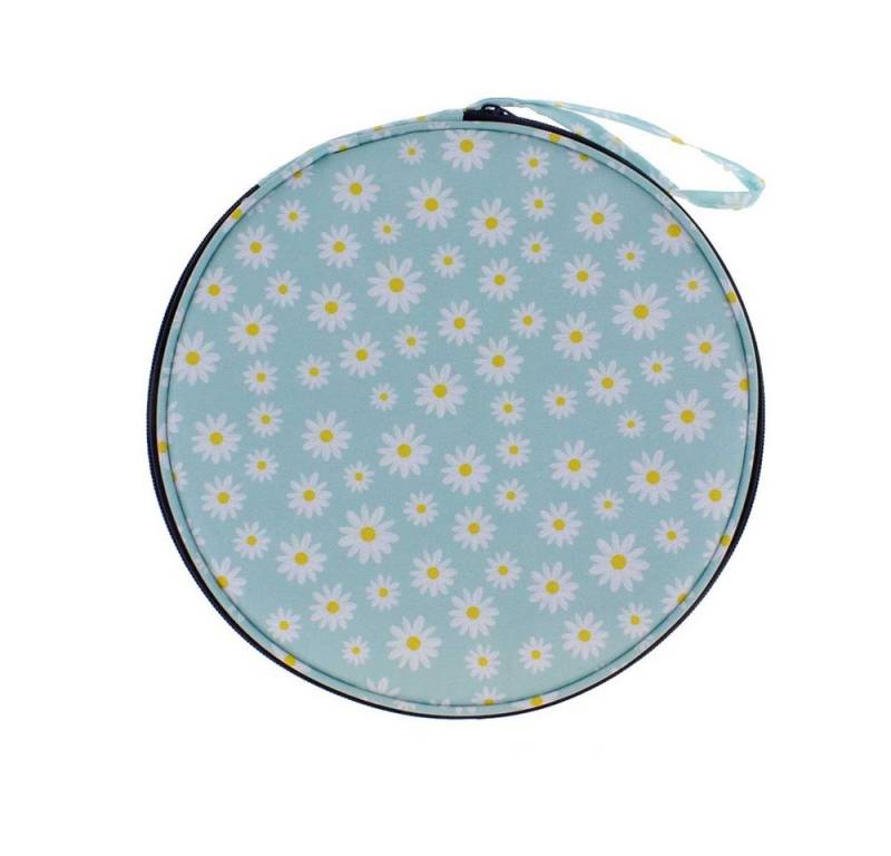 MICA Hängedekoration Picknicktasche Gänseblümchen für Geschirr mint/weiß/gelb - ca. 25,5 x von MICA