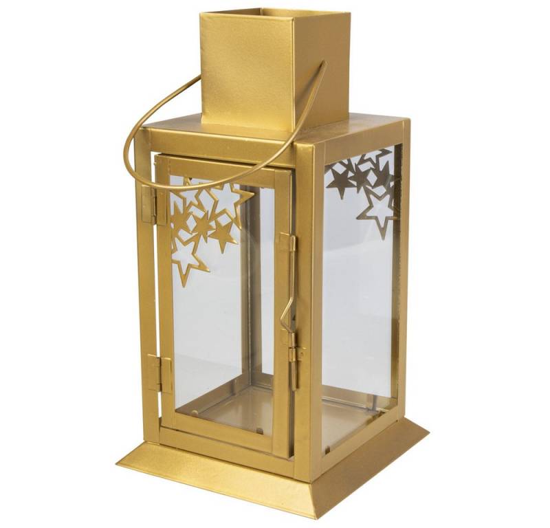 MICA Laterne Laterne mit Sternen - gold - ca. 16 x 16 x 30 cm MICA Laterne Laterne mit Sternen - gold - ca. 16 x 16 x 30 cm von MICA
