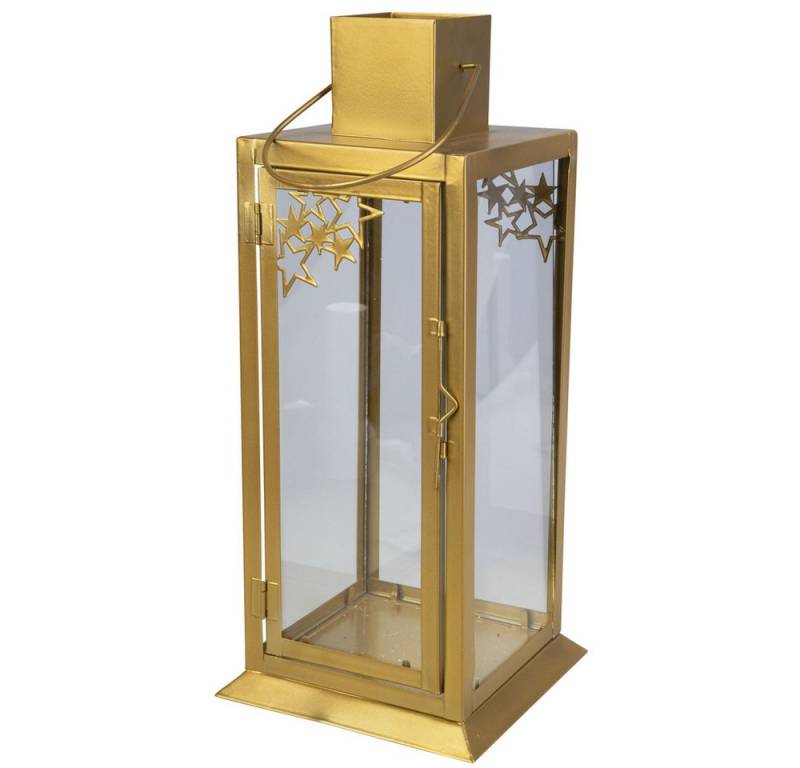 MICA Laterne Laterne mit Sternen - gold - ca. 16 x 16 x 52 cm MICA Laterne Laterne mit Sternen - gold - ca. 16 x 16 x 52 cm von MICA