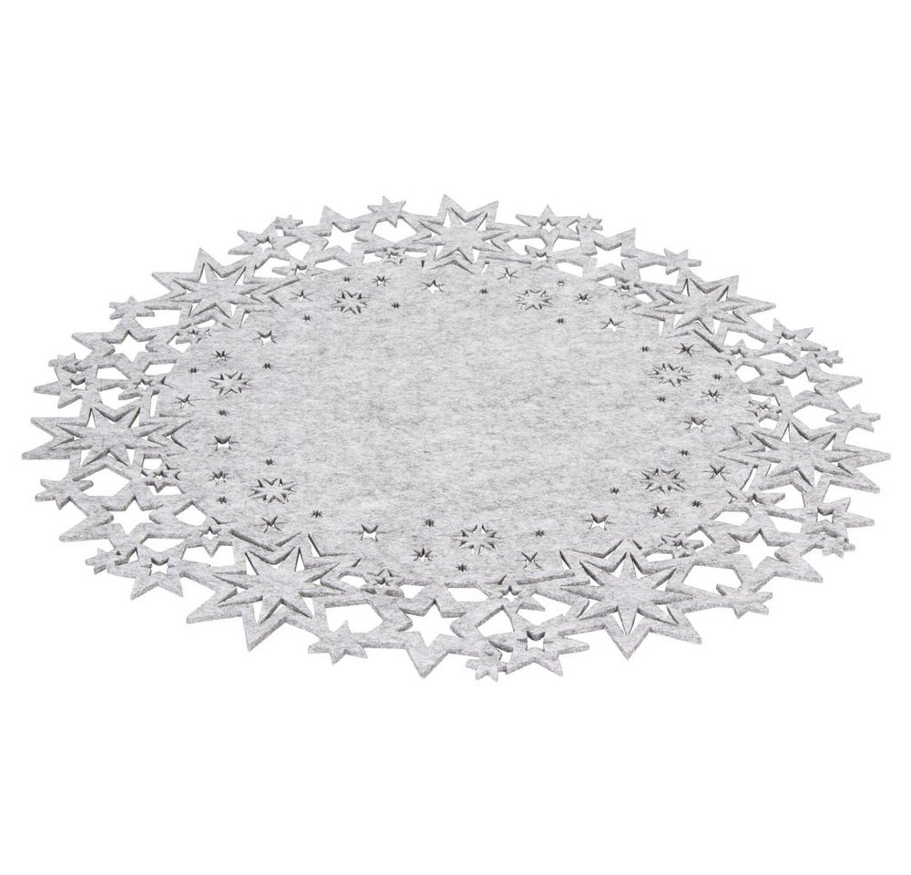 MICA Platzset Platzset - Sterne - aus Filz - Ø = 45 cm - grau MICA Platzset Platzset - Sterne - aus Filz - Ø = 45 cm - grau von MICA