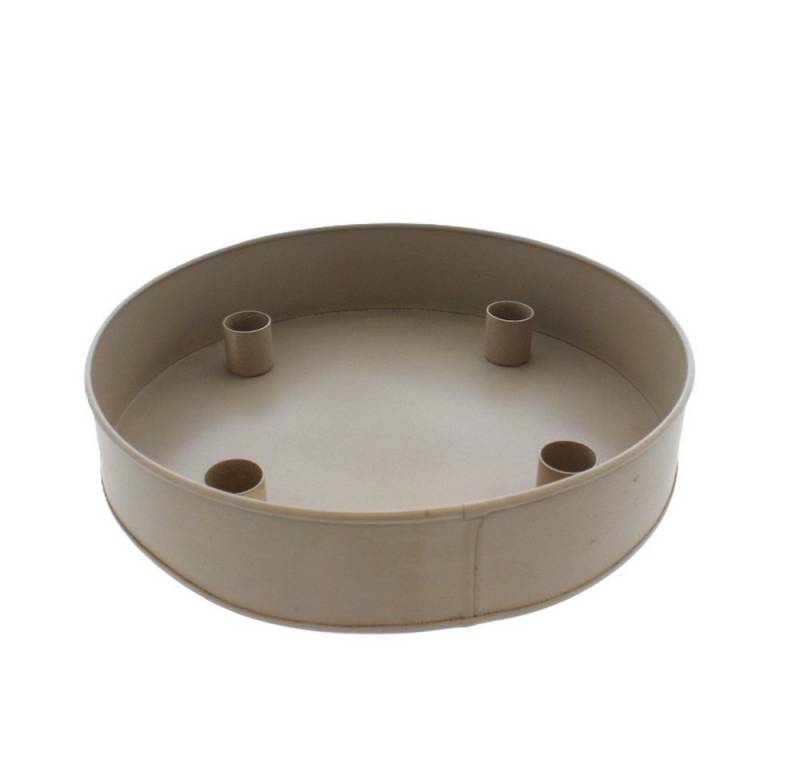 MICA Teelichthalter Adventskerzenhalter rund - creme - ca. 30 x 7 cm MICA Teelichthalter Adventskerzenhalter rund - creme - ca. 30 x 7 cm von MICA