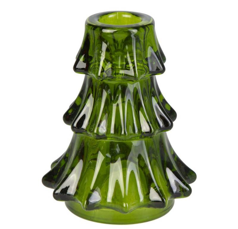 MICA Teelichthalter Kerzenhalter - Tanne grün - ca. 9 x 11 cm von MICA