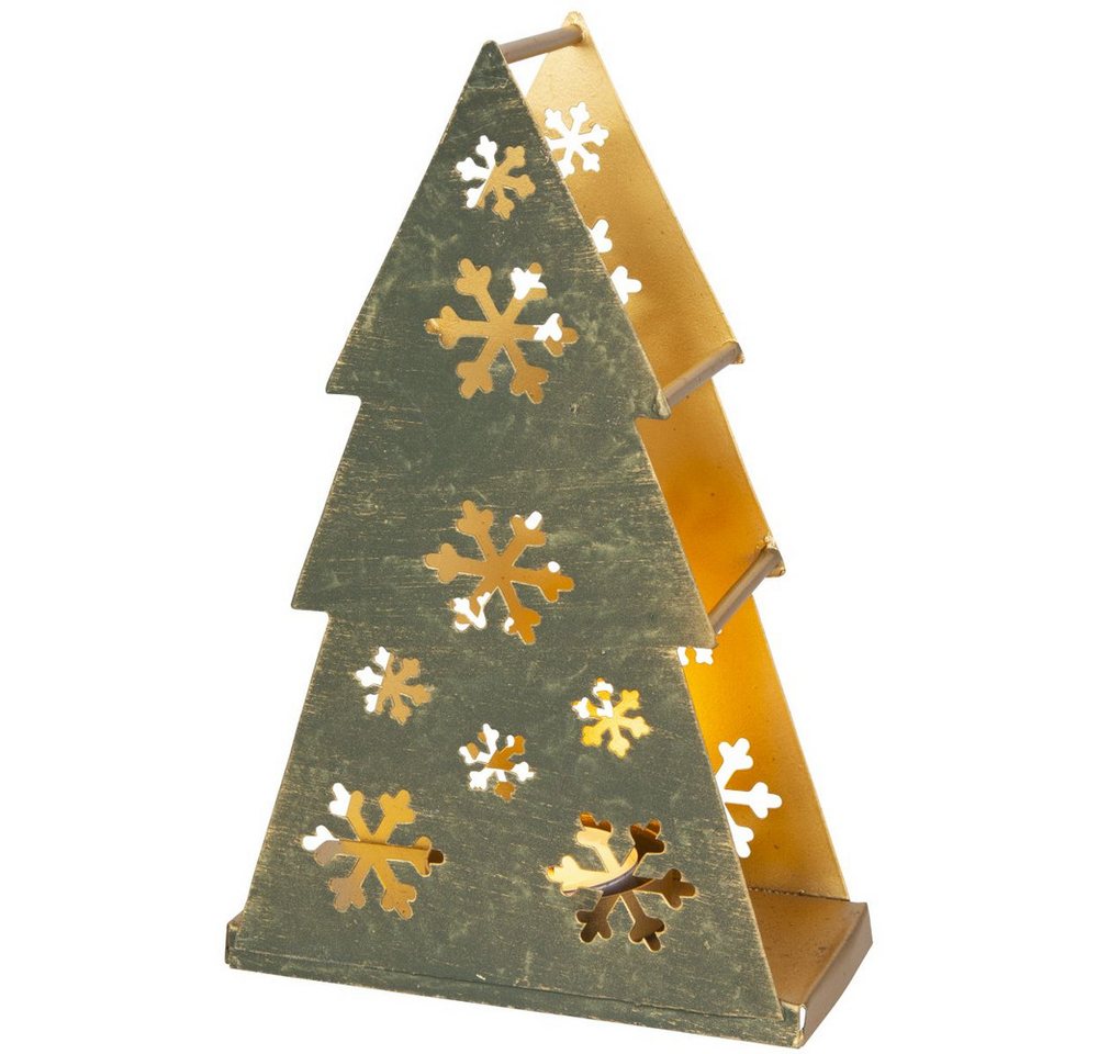 MICA Teelichthalter Teelichthalter Baum kupfer - ca. 13 x 5 x 20 cm von MICA