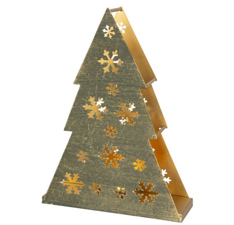 MICA Teelichthalter Teelichthalter Baum kupfer - ca. 18 x 5 x 26 cm von MICA