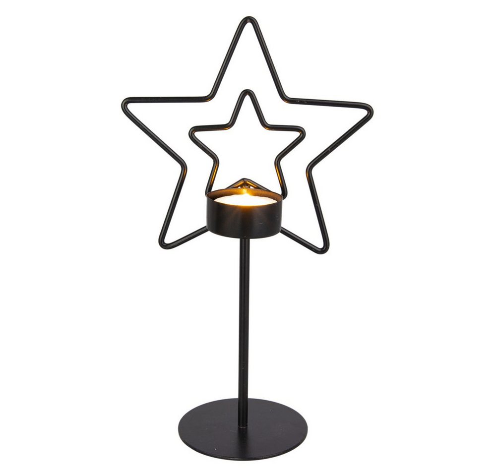 MICA Teelichthalter Teelichthalter - Stern - ca. 14 x 8 x 25 cm - 1 Stück von MICA