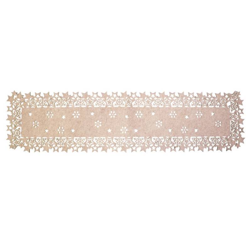 MICA Tischläufer Tischläufer - Sterne - beige - ca. 120 x 30 cm MICA Tischläufer Tischläufer - Sterne - beige - ca. 120 x 30 cm von MICA