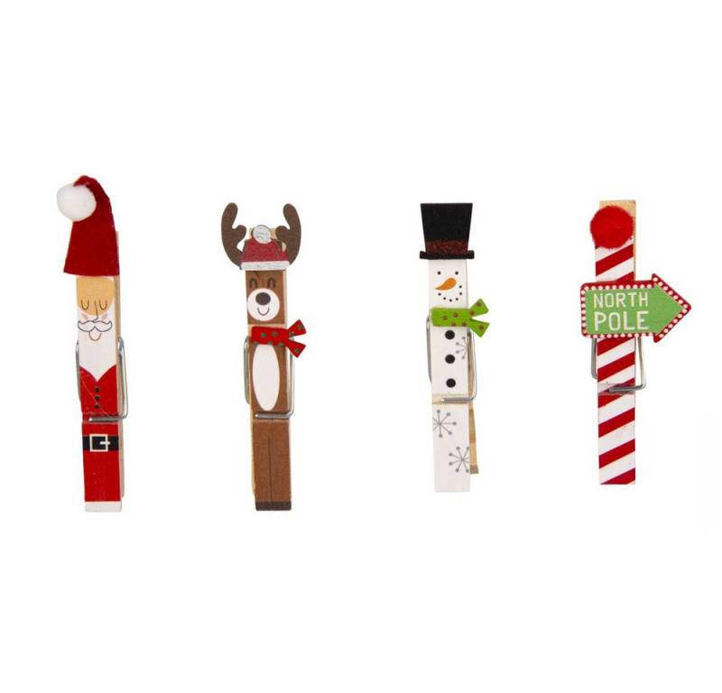 MICA Weihnachtsfigur Dekoklammern Weihnachten - ca. 7,5 cm - 9 Stück MICA Weihnachtsfigur Dekoklammern Weihnachten - ca. 7,5 cm - 9 Stück von MICA
