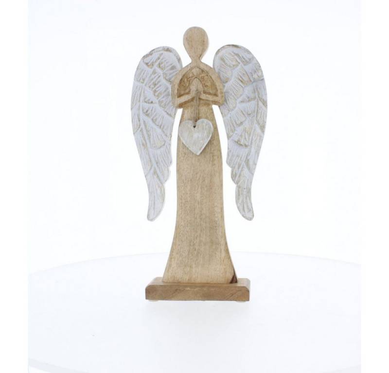 MICA Weihnachtsfigur Engel mit Herzanhänger - ca. 32 x 16 x 5 cm von MICA