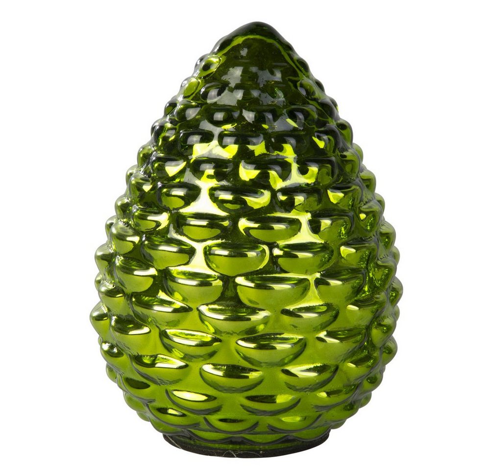 MICA Weihnachtsfigur Glas-Tannenzapfen - glänzend grün - ca. 16 x 12 cm MICA Weihnachtsfigur Glas-Tannenzapfen - glänzend grün - ca. 16 x 12 cm von MICA