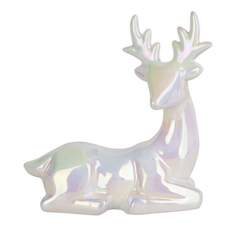MICA Weihnachtsfigur Hirsch liegend mit Perlmutt-Effekt - klein - ca. 11 x 4,5 x 10 cm MICA Weihnachtsfigur Hirsch liegend mit Perlmutt-Effekt - klein - ca. 11 x 4,5 x 10 cm von MICA