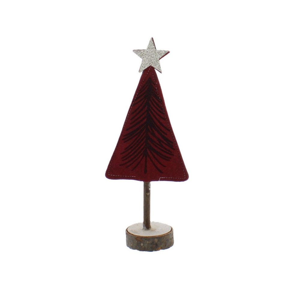 MICA Weihnachtsfigur Tannenbaum mit Stern - rot - ca. 10,5 x 5,5 x 26,5 cm MICA Weihnachtsfigur Tannenbaum mit Stern - rot - ca. 10,5 x 5,5 x 26,5 cm von MICA