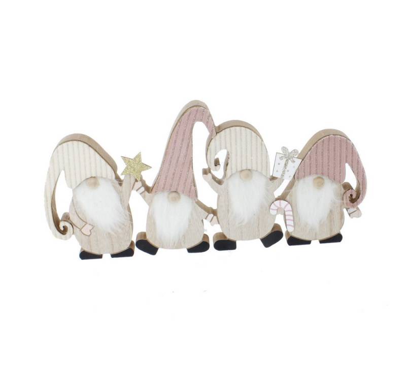 MICA Weihnachtsfigur Wichtel stehend - aus Holz und Textil - 41x2x19,5 cm von MICA