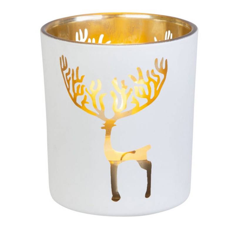 MICA Windlicht Windlicht - Hirsch grau - ca. 9 x 10 cm MICA Windlicht Windlicht - Hirsch grau - ca. 9 x 10 cm von MICA