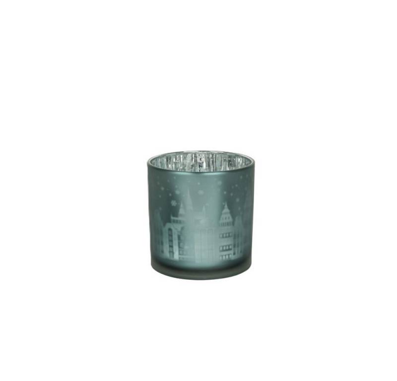 MICA Windlicht Windlicht - Stadt blau - ca. 9 x 10 cm MICA Windlicht Windlicht - Stadt blau - ca. 9 x 10 cm von MICA