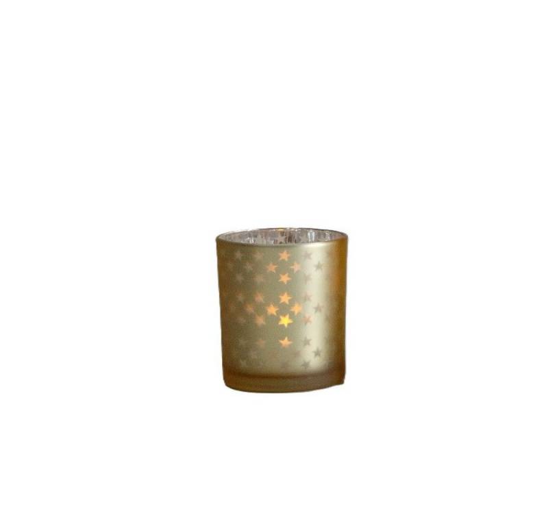 MICA Windlicht Windlicht - Sterne gold - ca. 7 x 8 cm MICA Windlicht Windlicht - Sterne gold - ca. 7 x 8 cm von MICA