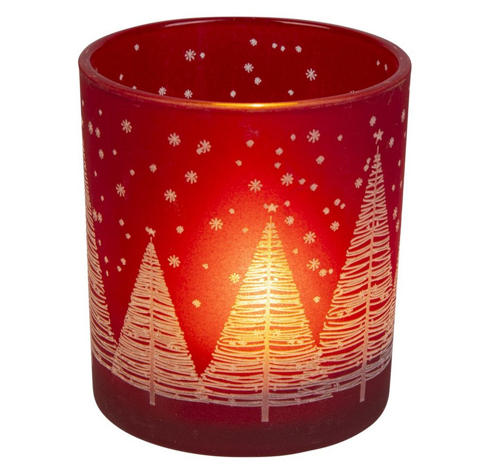MICA Windlicht Windlicht - Tannenbaum schwarz/rot - ca. 7 x 8 cm - 1 Stück MICA Windlicht Windlicht - Tannenbaum schwarz/rot - ca. 7 x 8 cm - 1 Stück von MICA