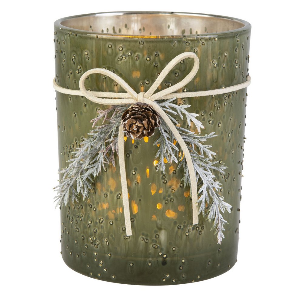 MICA Windlicht Windlicht - gefrostet - grün - ca. 10 x 12,5 cm MICA Windlicht Windlicht - gefrostet - grün - ca. 10 x 12,5 cm von MICA