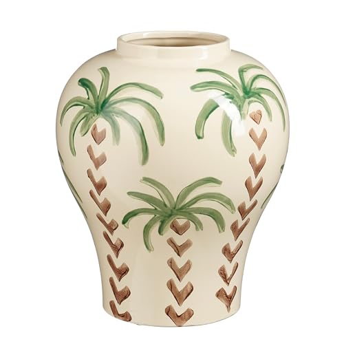 Mica Decorations Paradiso Vase – H32 x Ø26 cm – Keramik – gebrochenes Weiß von MICA