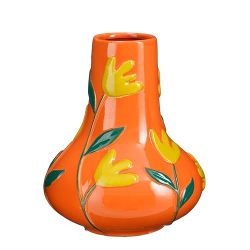 Mica Decorations Vase AVA - 25x25x30 cm - Keramik - Orange von MICA