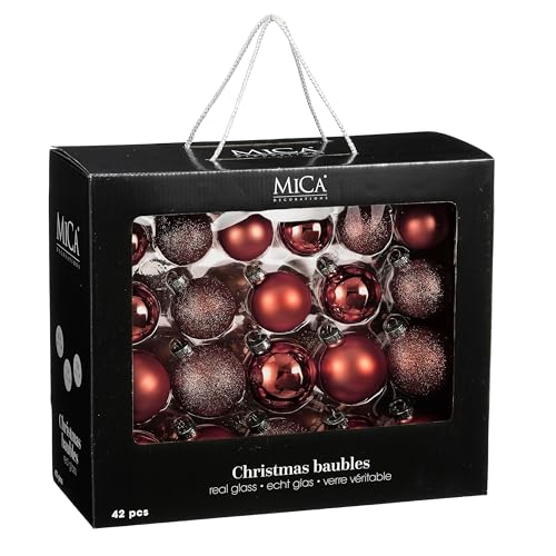 Mica Decorations Weihnachtsbaumkugeln-Set - 42 Stück - Ø7 cm - Dunkelrot Mica Decorations Weihnachtsbaumkugeln-Set - 42 Stück - Ø7 cm - Dunkelrot von MICA