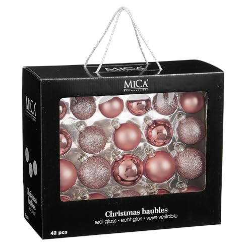 Mica Decorations Weihnachtsbaumkugeln-Set - 42 Stück - Ø7 cm - Rosa Mica Decorations Weihnachtsbaumkugeln-Set - 42 Stück - Ø7 cm - Rosa von MICA