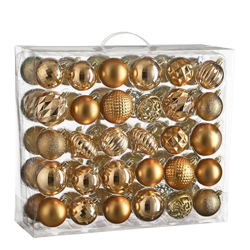 Mica Decorations Weihnachtsbaumkugeln-Set - 60 Stück - Ø7 cm - Bruchfest - Kupfer Mica Decorations Weihnachtsbaumkugeln-Set - 60 Stück - Ø7 cm - Bruchfest - Kupfer von MICA