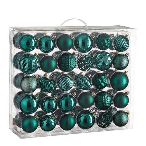 Mica Decorations Weihnachtsbaumkugeln-Set - 60 Stück - Ø7 cm - Bruchfest - Petrol Mica Decorations Weihnachtsbaumkugeln-Set - 60 Stück - Ø7 cm - Bruchfest - Petrol von MICA