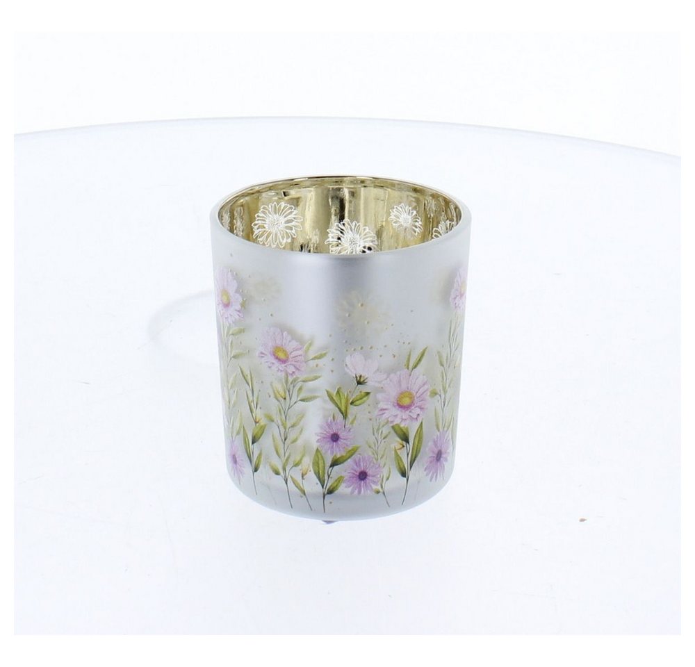Trockenblume Teelichthalter Blumen gold/lila- ca. 7 x 8 cm, MICA Trockenblume Teelichthalter Blumen gold/lila- ca. 7 x 8 cm, MICA von MICA