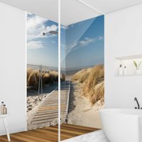 Duschrückwand - Ostsee Strand Größe HxB: 2 x 190x90cm Material: Hartfolie Smart Glanz 0,32 mm von MICASIA