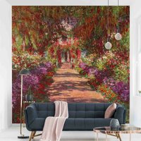 Fototapete Premium - Claude Monet - Weg in Monets Garten in Giverny - Fototapete Quadrat Größe HxB: 192cm x 192cm von MICASIA