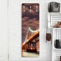 Garderobe New York - Manhattan Bridge Größe HxB: 119cm x 39cm von MICASIA