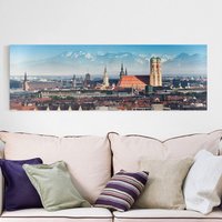 Leinwandbild München - Panoramabild Quer Größe HxB: 30cm x 90cm von MICASIA