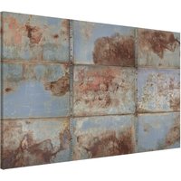 Magnettafel - Shabby Industrial Metalloptik - Memoboard Quer 2:3 Größe HxB: 40cm x 60cm von MICASIA