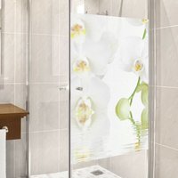 Micasia - Fensterfolie - Sichtschutz Fenster Wellness Orchidee - Fensterbilder Größe HxB: 81cm x 54cm von MICASIA